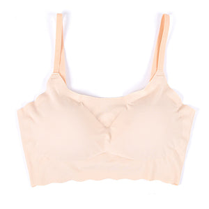 Seamless Camisole Bra Tops - Nude / Black (#186)