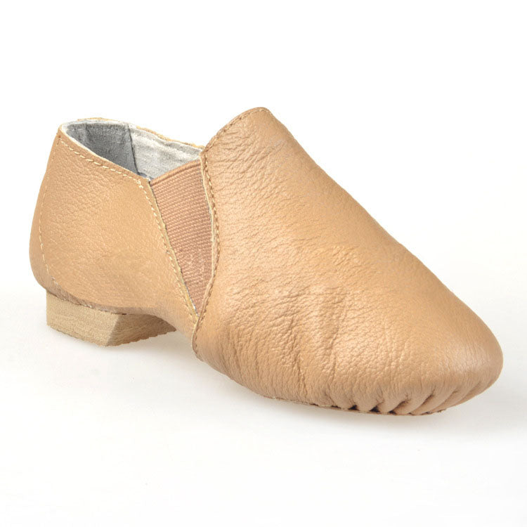 Jazz Shoes - Leather Split Sole Slip On (Tan) #76