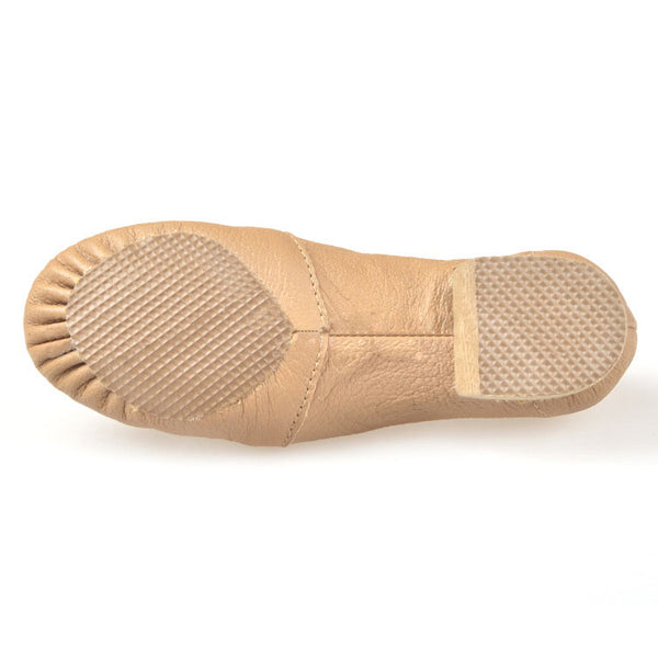 Jazz Shoes - Leather Split Sole Slip On (Tan) #76