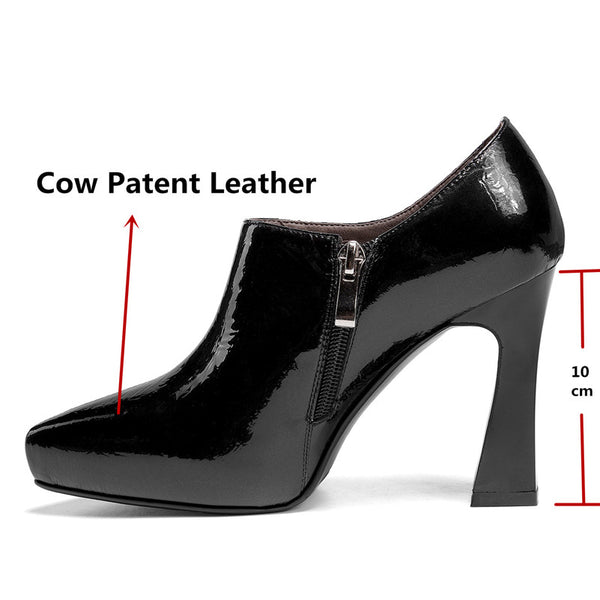 FEDONAS Rhinestone Fashion Women Pumps Spring Summer Prom High Heeled Shoes Woman Genuine Leather Pointed Toe Sexy Female Pumps