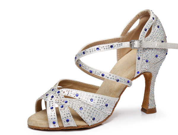 Rhinestone Latin Dance Shoes - 6cm/7.5cm/8,5cm/9cm/10cm heel