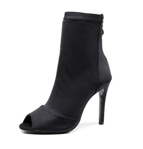 Jazz Salsa Ballroom Latin Dance Shoes For Dancing Women Standard Sexy Tap Dances Flowers 1022 Boots