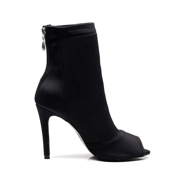 Jazz Salsa Ballroom Latin Dance Shoes For Dancing Women Standard Sexy Tap Dances Flowers 1022 Boots