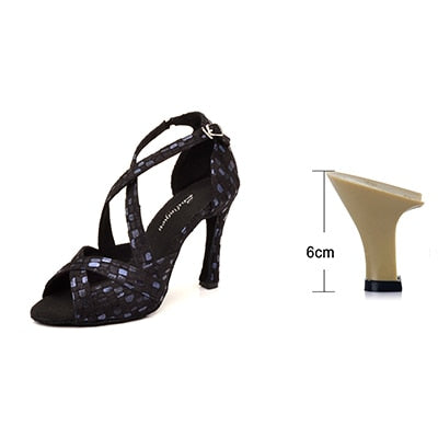 Rhinestones Belly Dance Shoes - 6cm/7.5cm/8,5cm/9cm/10cm heel