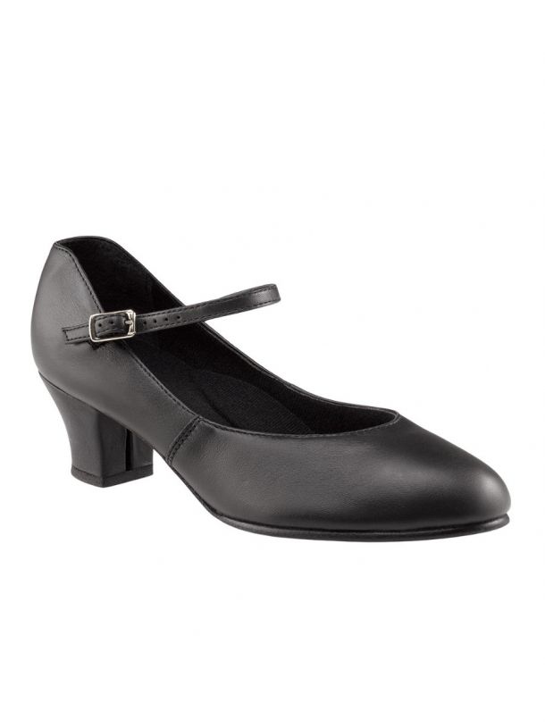 CAPEZIO - Leather Jr. Footlight Tap Shoe - Black
