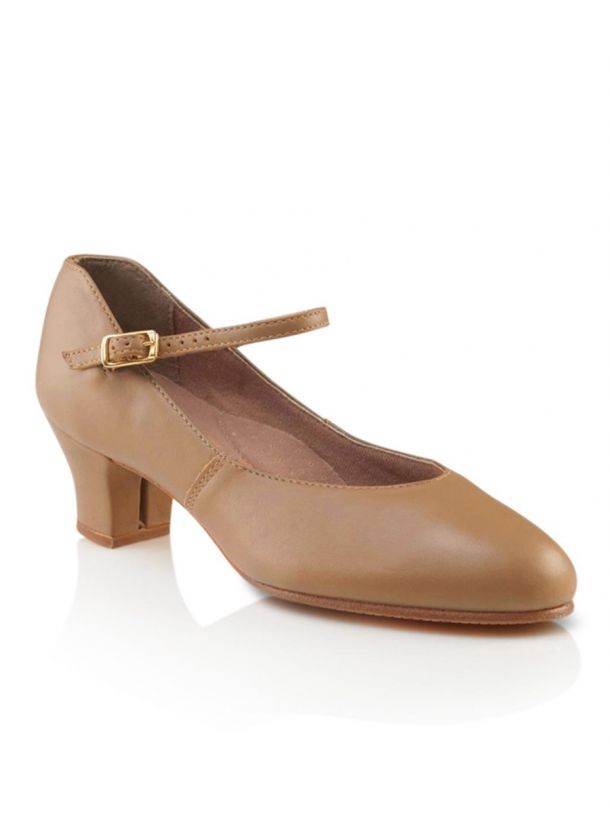 CAPEZIO - Leather Jr. Footlight Tap Shoe - Caramel
