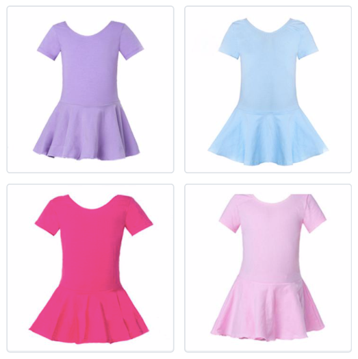 BALLET CAP SLEEVE LEOTARD WITH SKIRT(#123)