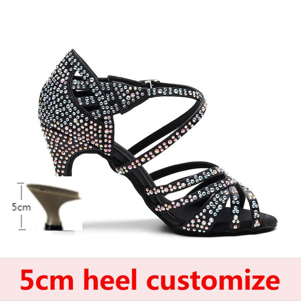 Salsa Ballroom Latin Dance Shoes - Cow Outsole