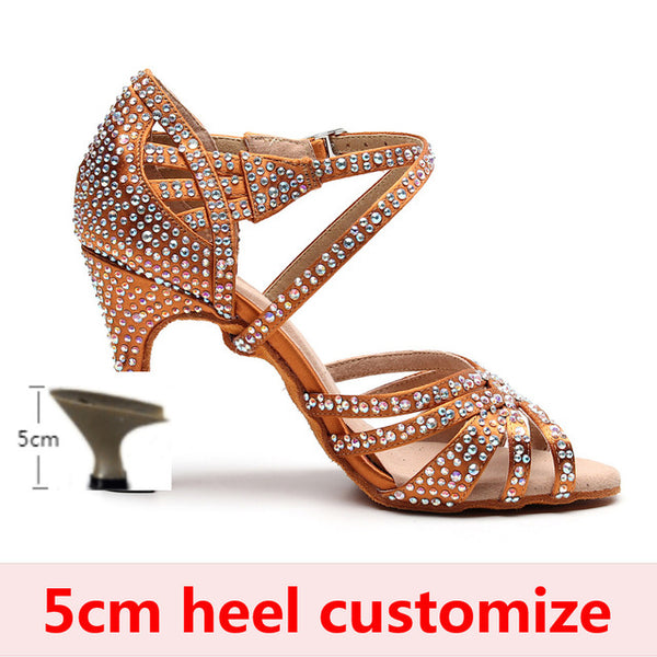 Salsa Ballroom Latin Dance Shoes - Cow Outsole