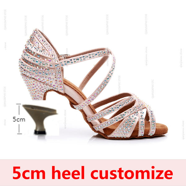 Salsa Ballroom Latin Dance Shoes - Cow Outsole