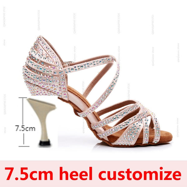 Salsa Ballroom Latin Dance Shoes - Cow Outsole