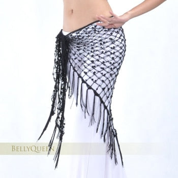 Belly dance costumes sequins  hip scarf