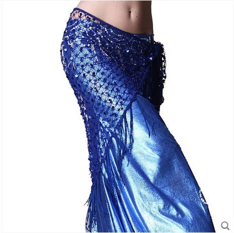 Belly dance costumes sequins  hip scarf