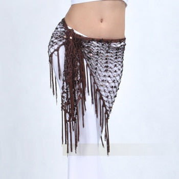 Belly dance costumes sequins  hip scarf