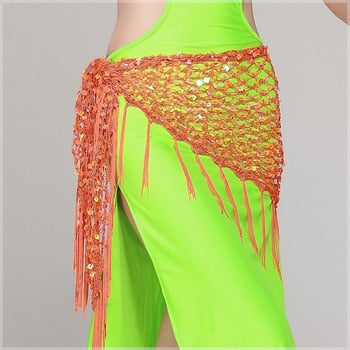 Belly dance costumes sequins  hip scarf