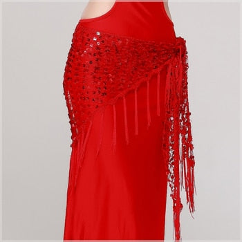 Belly dance costumes sequins  hip scarf