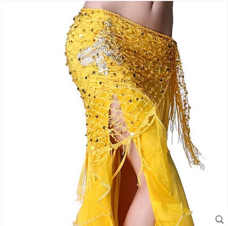 Belly dance costumes sequins  hip scarf