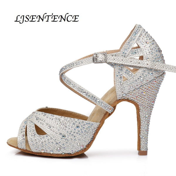 Rhinestones Salsa Shoes - 6cm/7.5cm/8,5cm/9cm/10cm heel