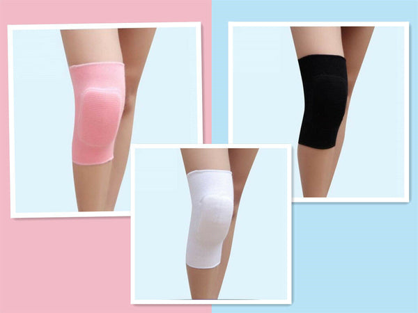 Elastic Knee Pads - White